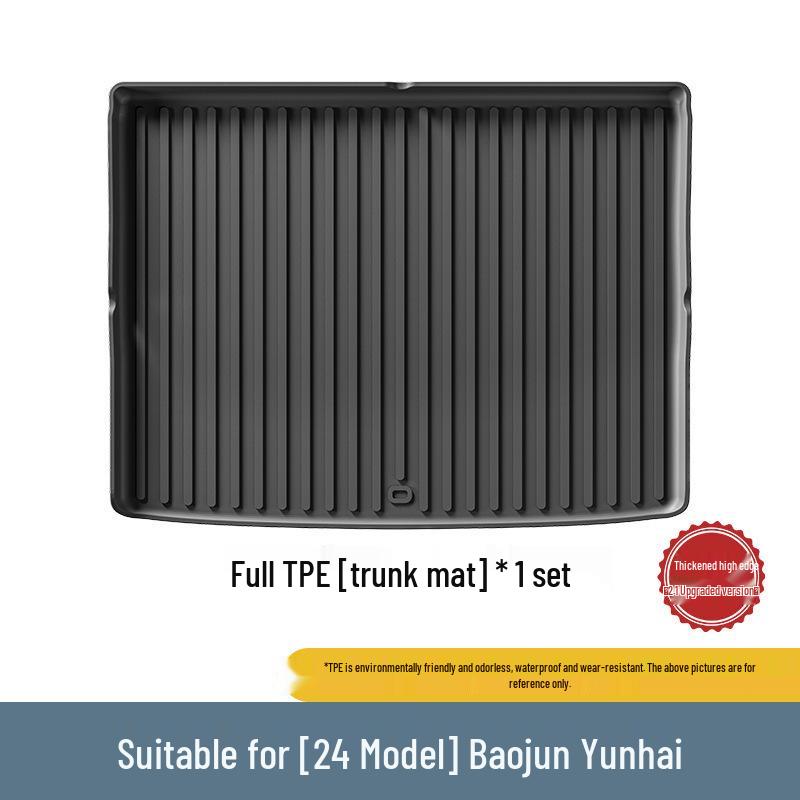 Waterproof TPE Trunk Mat for Baojun Yunhai (24 Models), Dirt-Resistant & Fully Enclosed Upgrade 2.1 Trunk Mat for 24 Models Baojun Yunhai чёрный