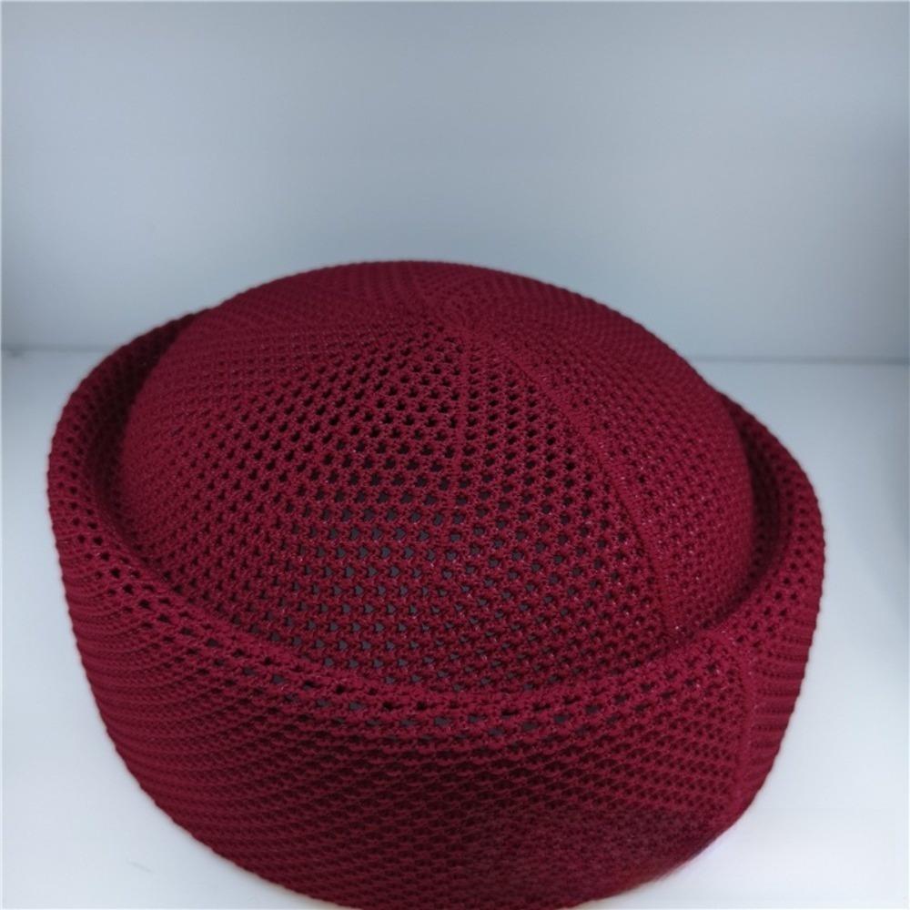 Fashion Elegant Style Mesh Breathable Beret Casual Knitting Hard Melon Peel Hat Stiff Brim Lightweight Sun Hat Outdoor Use