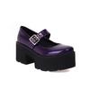 New large size Japanese round head small leather shoes  versatile muffin platform shoes  shoes