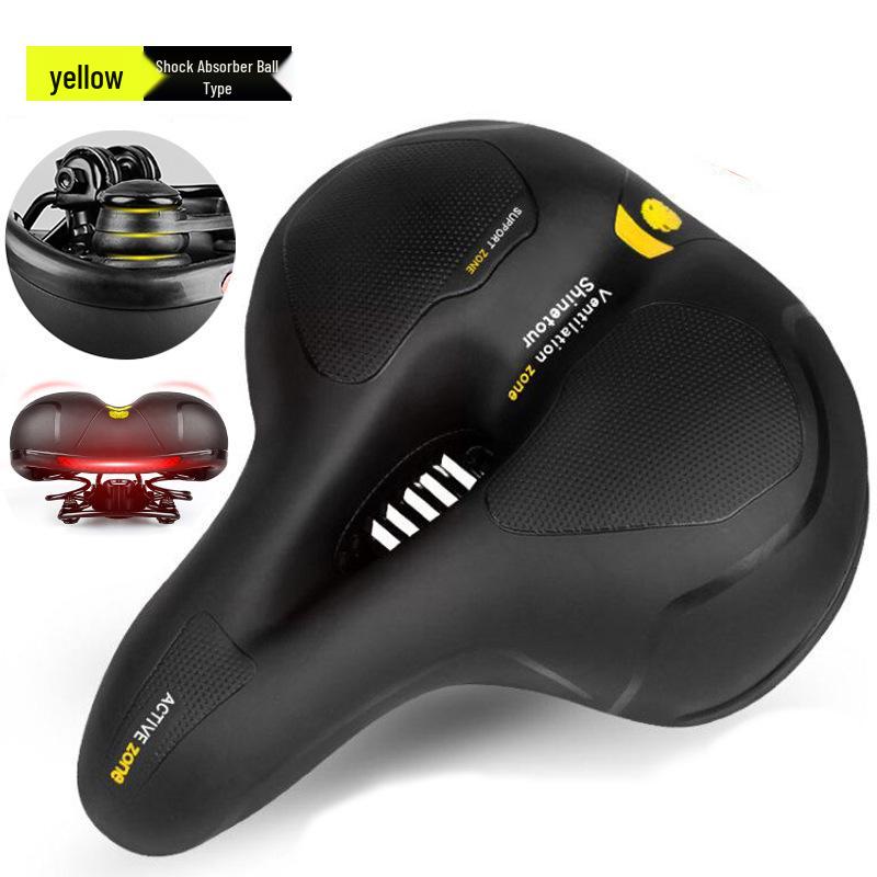 Universal Super Soft Silicone Bicycle Saddle with Shock Absorption - Mountain Bike Seat for Men and Women