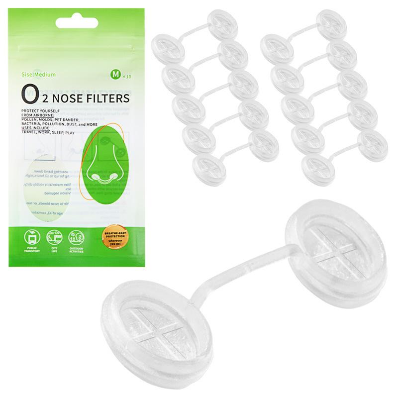 Disposable Invisible Nose Mask Filter Nasal Dilator Dust-Proof Anti-Dust Powder Haze Industrial Nose Plug S M L XL 10-Pack
