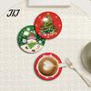 Unique Holiday Present Ideas 12 Pcs Christmas Faux Diamond Painting Art Coasters, DIY Rhinestone Coasters Coaster Making Supplies Kit with Holder,