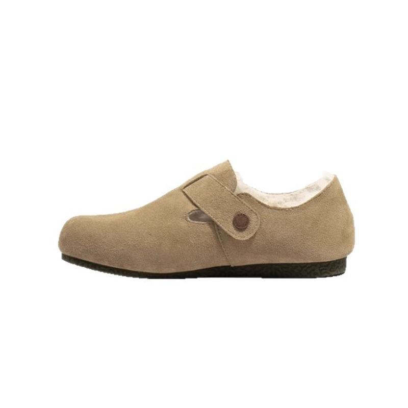 Ciepłe buty, damskie buty bawełniane, para leniwych i polarowych butów w stylu retro