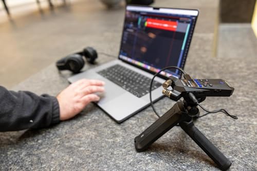 ZOOM H1 essential handy recorder with 32-bit float recording support [records performances without distortion], XY stereo microphone/Vlog/ASMR/USB mic