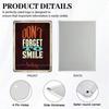 Vintage Metal Wall Art Sign Don't Forget To Smile Home Bar Garage Decor