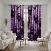 Hd Decorative Curtain Gothic Ghost Skull Purple Tie Digital Printed Home Decor Style Decorated Living Room Bedro Set Of 2 Made Polyester Washable