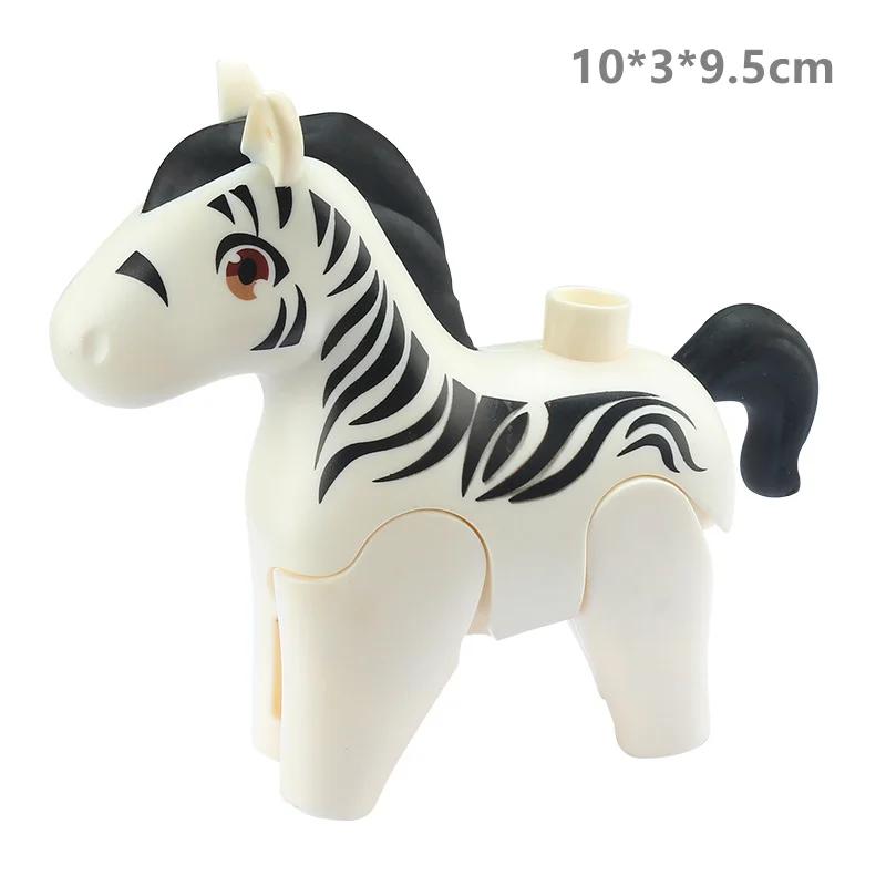 Big Building Blocks Zoo Animal Figure Accessories Frog Snail Dog Comptatible Large Bricks Children Kids Assembly Toys Party Gift