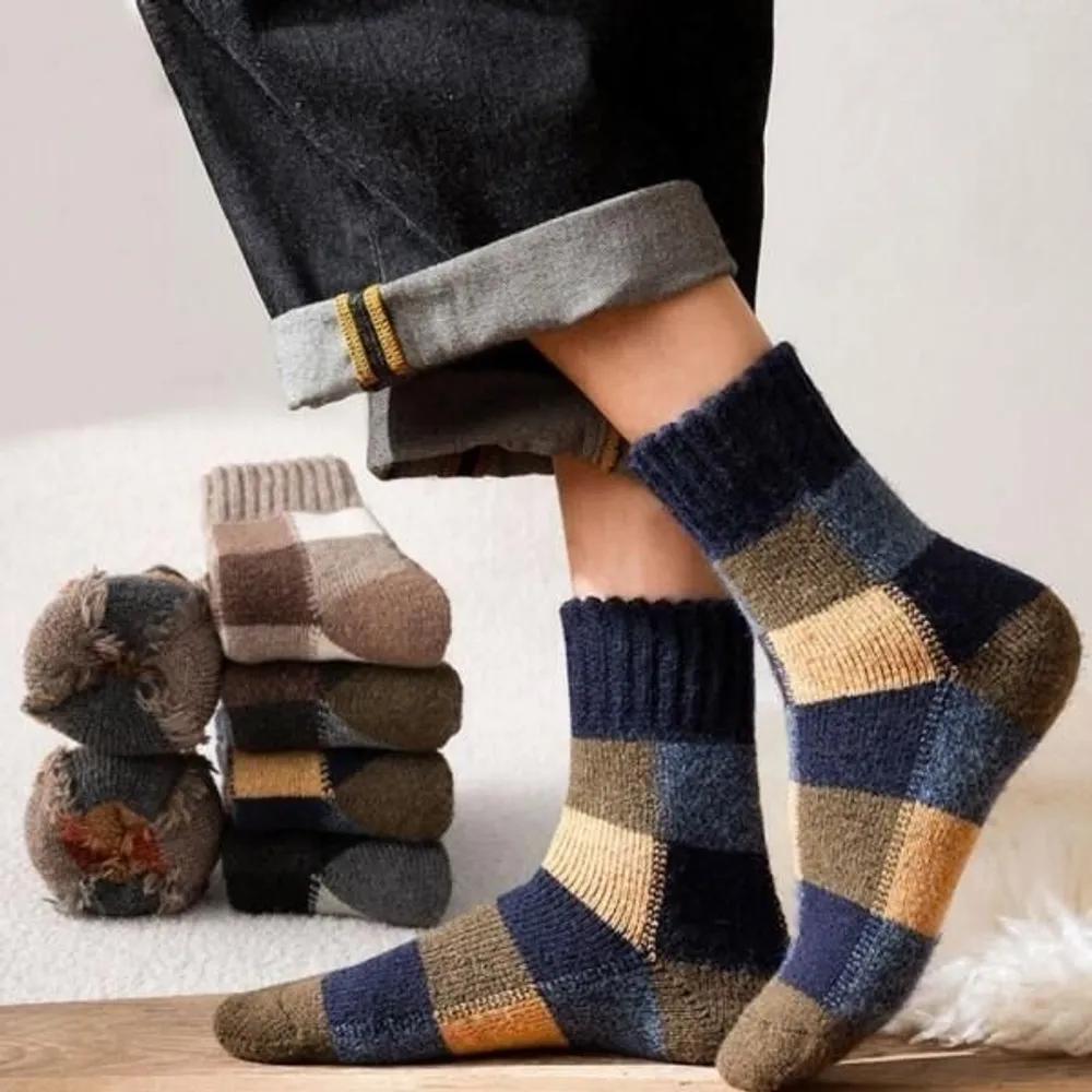 Irum plaid socks, oversized socks, thick socks, fashion socks, winter socks Gray plaid socks