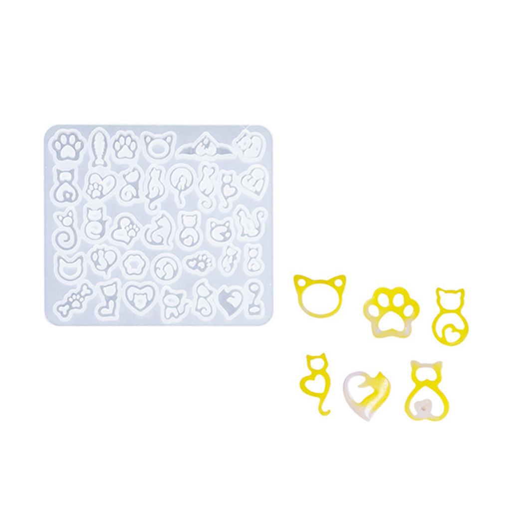 Fashionable Earring Lovely Cats Silicone Mould Set Accessory Portable for Stylish Jewelry Making Resin Casting Set