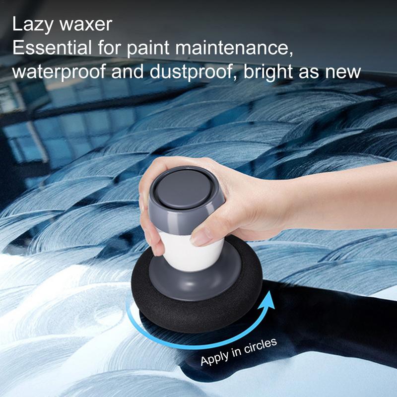 Car Cleaning Sponge Brush Car Polishing Sponge Pad Ergonomic Handle Coating Scratch Repair Cleaner Brush With Unique Lotion