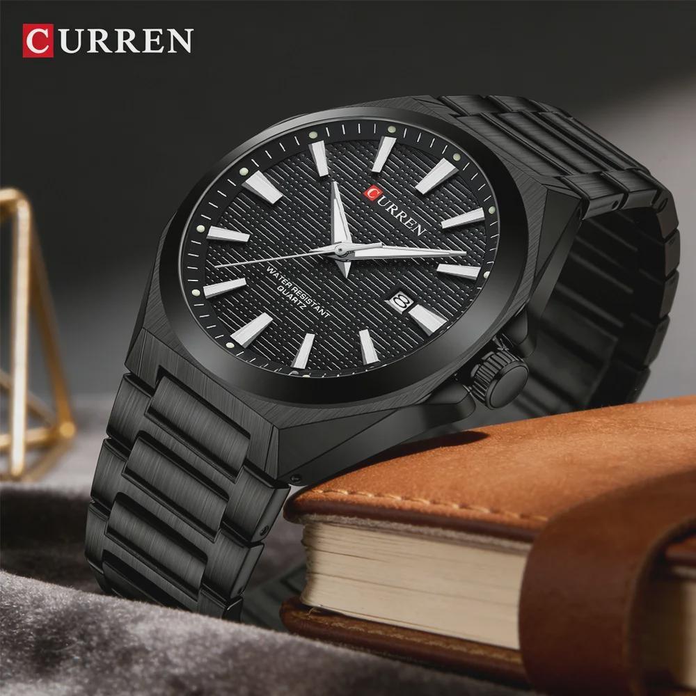 CURREN Fashion Quartz Clock Waterproof Luminous Date Stainless Steel Watches For Men Luxury Business Wristwatch