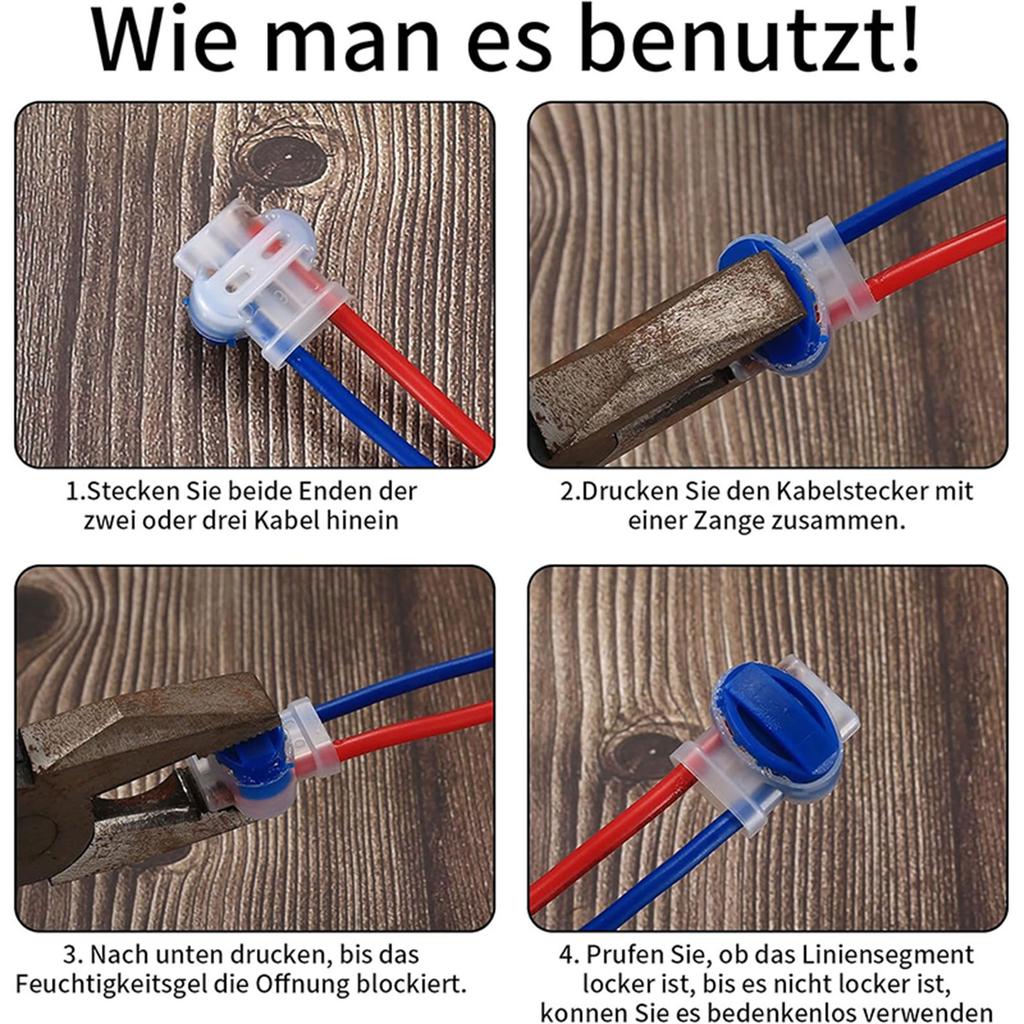 Durable T Type Connector Kit Lawn Mower Connector Easy Installation Wire Connection Set Plastic Material for Lawn Mower