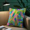 Abstraktes Buntes Muster Kissenbezug Plüschstoff Weicher Kissenbezug Doppelseitiger Druck Sofakissenbezug Wurfkissen