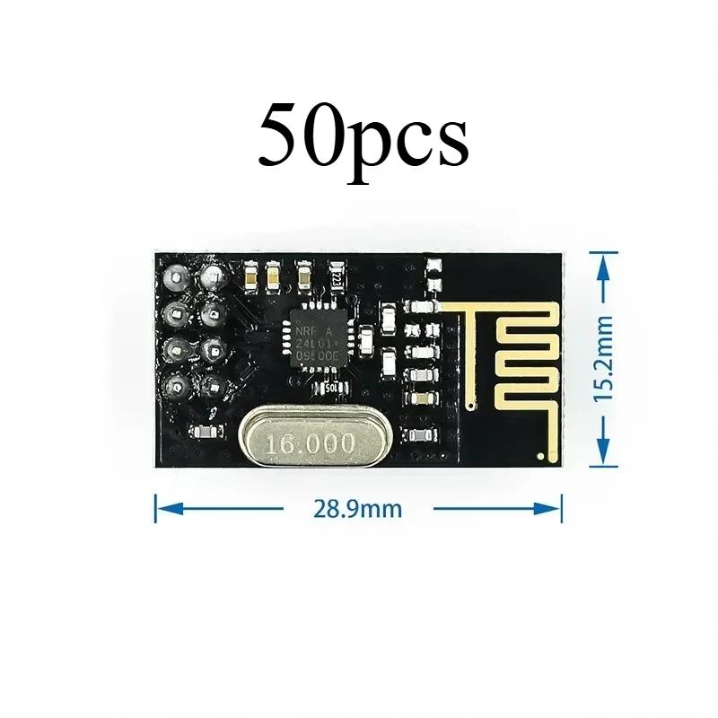 

50PCS NRF24L01 2.4GHz 2Mbit/s Wireless Data Transmission RF Transceiver Module Board 1.9-3.6V For Arduino DIY