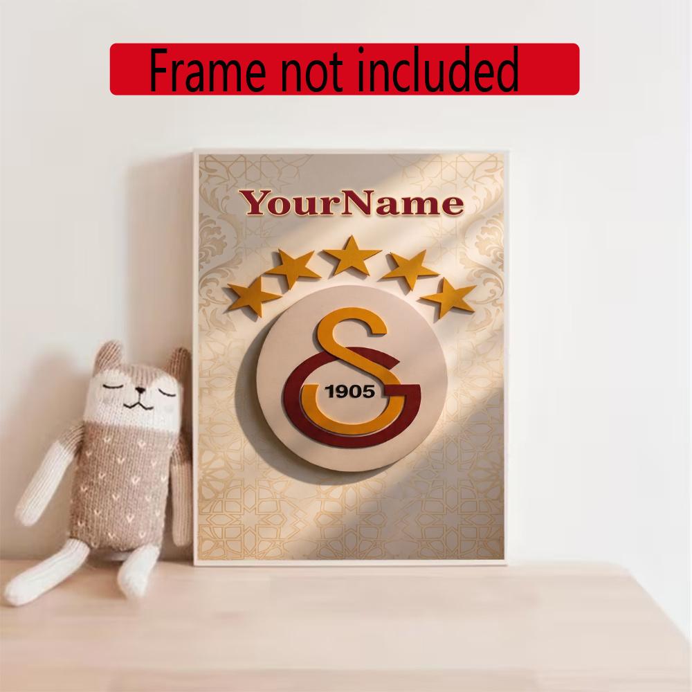 Galatasaray Personalized Name Round Diamond Painting Kit Diamond Embroidery Painting Rhinestones Mosaic Frameless Handwork Decoration Arts