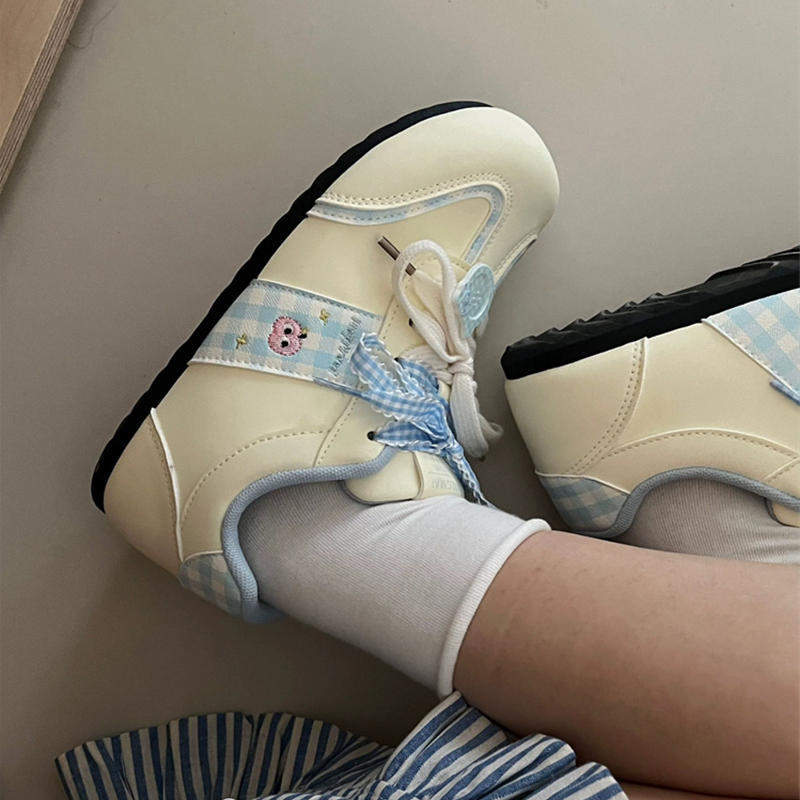 Pink puff board shoes female ugly cute autumn new chic niche design student movement