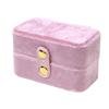 Mini Flip-top Ring Box Portable Stud Earrings Jewelry Box Oval Velvet Ring Storage Box Jewelry Boxes And Packaging