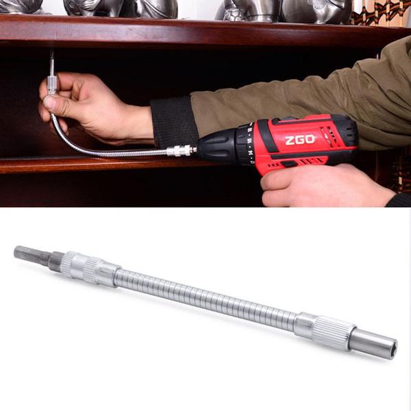 Charging 20cm Multifunction Drill Cardan Flexible Shaft Silver Material Alloy
