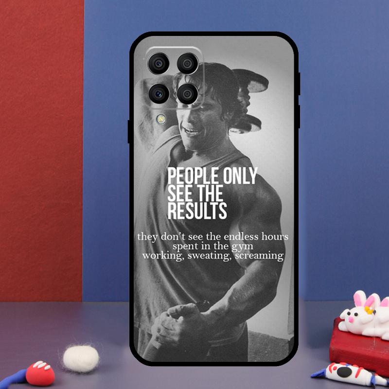 Workout Motivation Fitness Gym Quotes For Samsung Galaxy M15 M55 M33 M13 M23 M53 M31 M51 M14 M34 M54 M20 M30s M52 M32 Phone Case