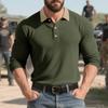Men Long Sleeve Polo Shirt Casual Style Autumn
