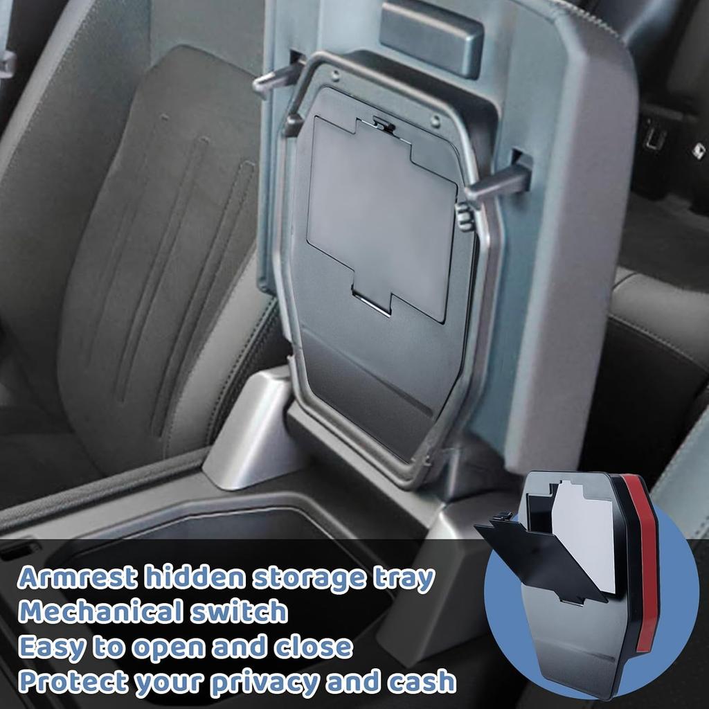 Center Console Organizer Compatible With -2024 Land Rover Defender Armrest Storage Box And Armrest Hidden Tray Middle Console Organizer Interior