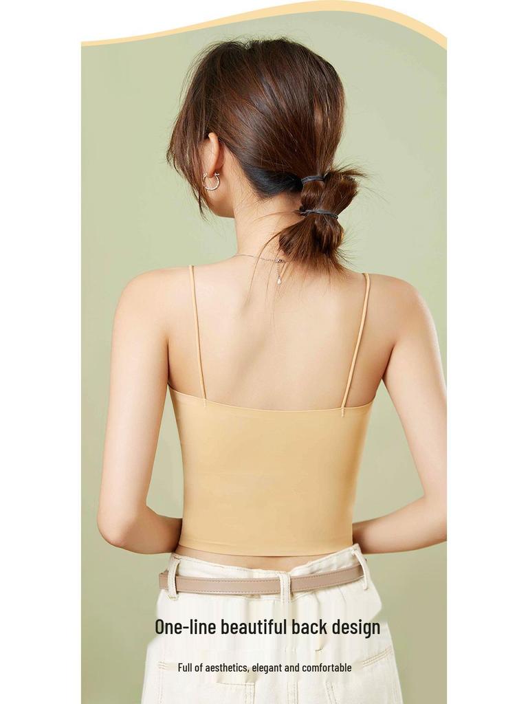 Nahtloses Damen-Camisole mit integriertem BH und stilvollem Rückendesign
