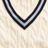 Polo Ralph Lauren Striped Detail V-Neck Long Sleeve Cable Knit Sweater Standard Fit Men sweater 710742326-001