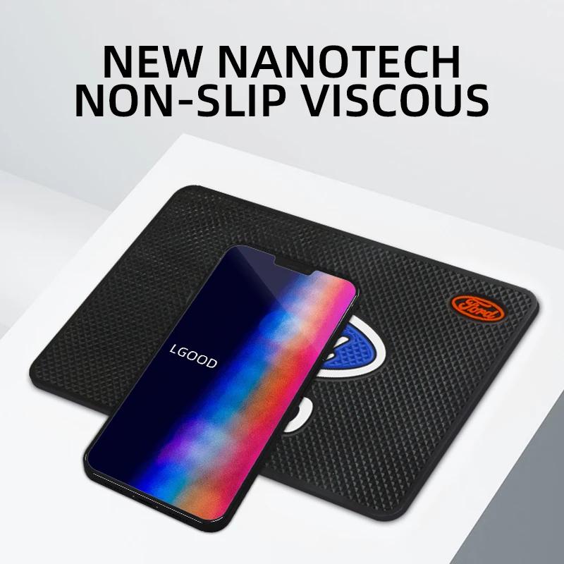 AJV1 1Pc Car Dashboard Non-Slip Mat PVC Silicone Anti-Slip Pad For Ford focus Fiesta EcoSport ESCORT Ranger Fusion Mondeo Accessories