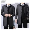 CEEN Lightweight Trench Business Long Simple Solid Outerwear for Spring and Commuting Men's Coat, Casual, Length, Color, Windproof, Autumn,