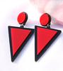 Korean Fashion Fluorescent Colorful Triangle Acrylic Drop Earrings for Women Big Geometric Pendant Earring 2026 Trend Jewelry