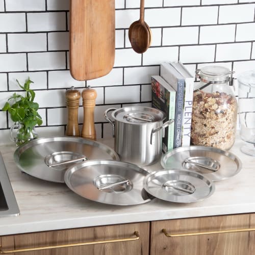 Endo Shoji Commercial Murano Pot Lid, 28cm, Induction, 18-8 Stainless Steel, ANB3505