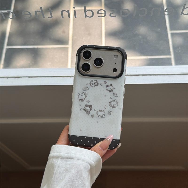 

Cartoon Animals Magnetic Stand Case for iPhone 17, 16 Pro Max, 15, 14 iPhone 16 Pro