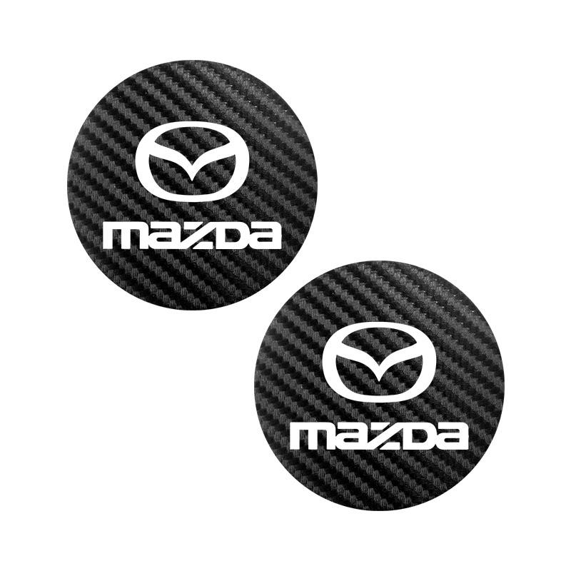 

2025 Hot 2Pcs Car Mug Coaster Anti Noise Carbon Fibre Water Cup Pad For Mazda 2 3 6 5 Atenza CX30 CX90 CX60 CX50 MX30 CX3 CX5 MX