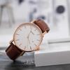 BUREI Men's Simple Analog Watch Waterproof Quartz Business Date Rose Gold White Stylish Slim Wristwatch