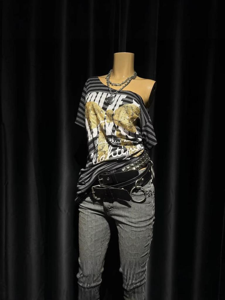 Autumn-Winter Y2K Leopard Print Slim Fit Long Sleeve T-shirt