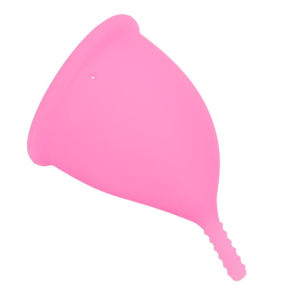 Reusable Menstrual Cup Silicone Period Tampon and Pad Alternative Feminine Hygiene Care PinkS