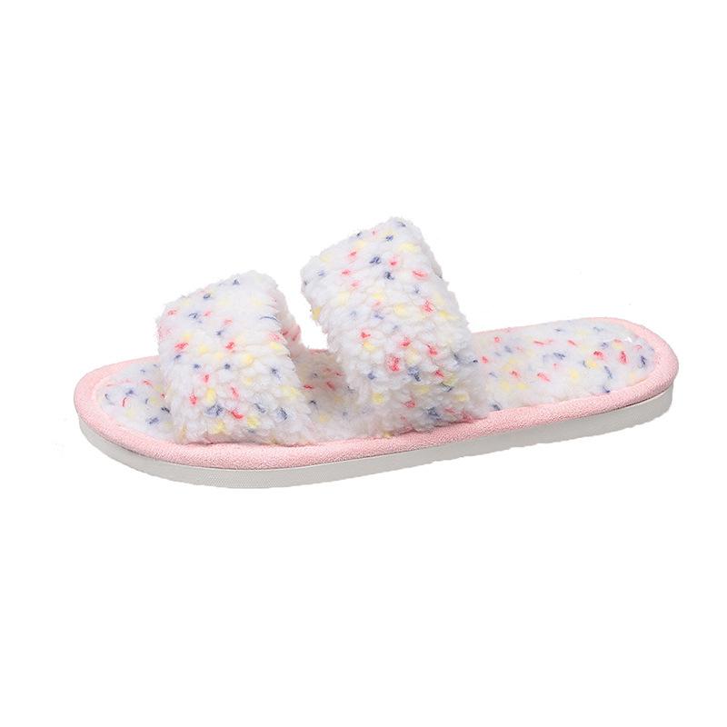 

Женские плюшевые туфли большого размера Осень Зима Теплые Нескользящие Домашние хлопковые тапочки Легкие Удобные Мягкая подошва Домашняя обувь 36-37