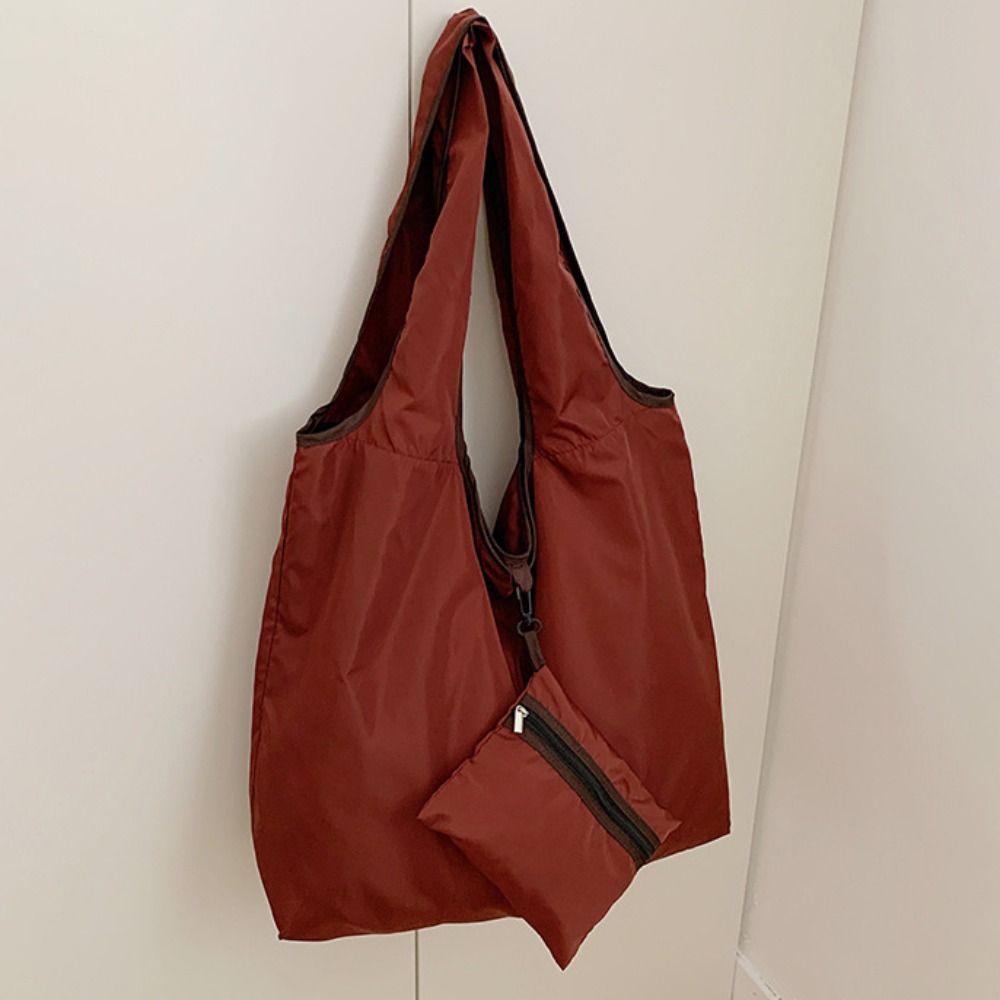 Foldable ~ Fold Folding Shopping Bag Waterproof Grocery Storage Bag Reusable Nylon Tote Bag  Outdoor