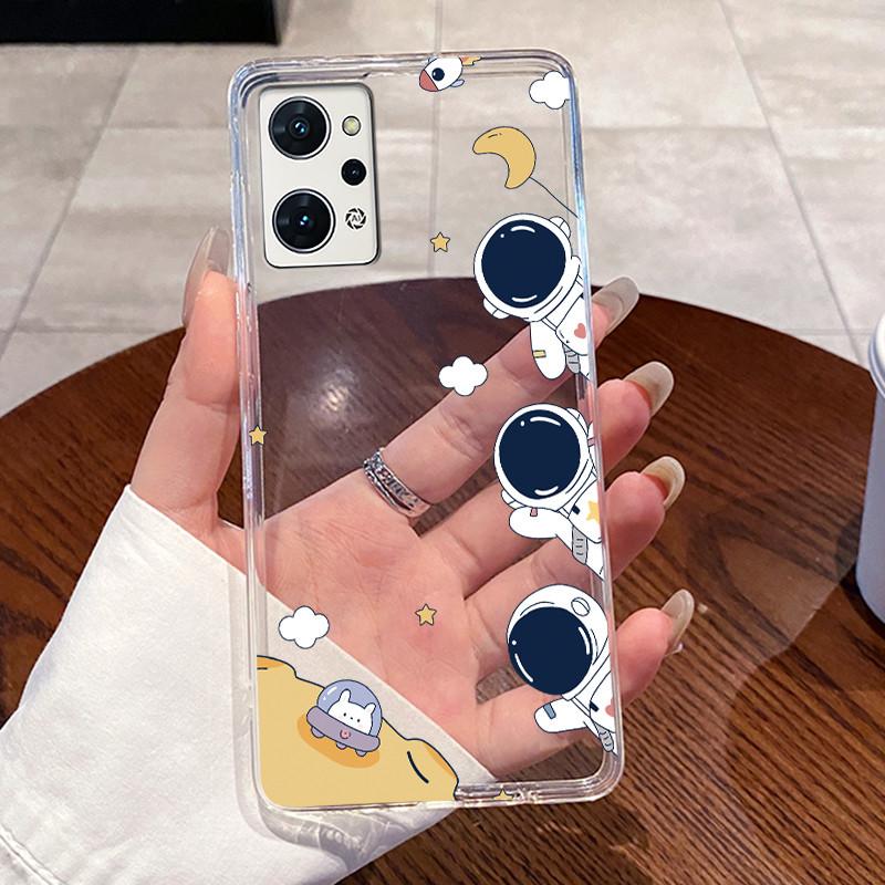 Jelly Casing For OPPO Reno 7A (A201OP) Reno 9A Soft TPU Back Cover For Reno 5A Fundas Clear Silicone Cute Cat Rabbit Phone Case