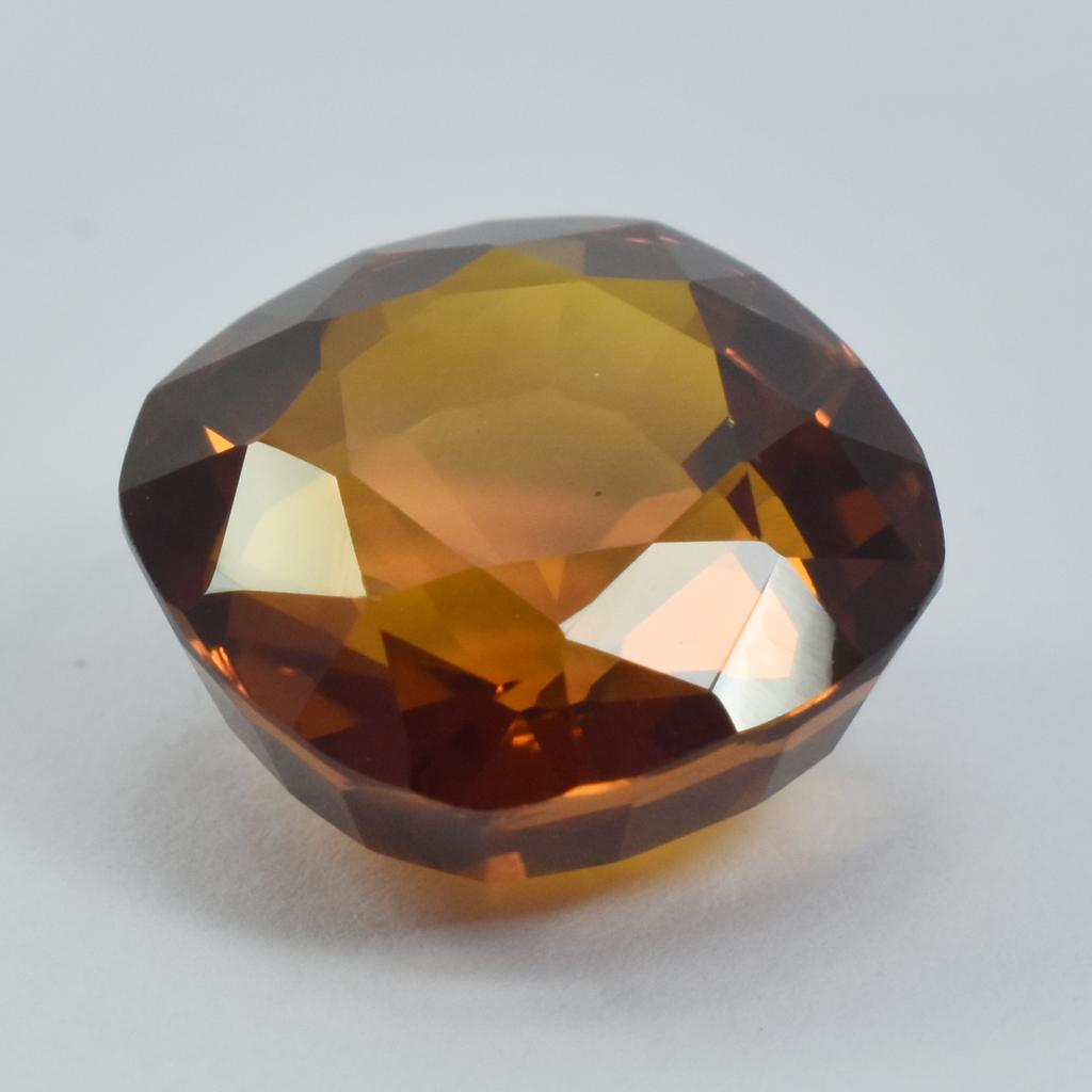 Orange Sapphire Square Cushion Cut 13.30 Ct Natural Loose Gemstone CERTIFIED