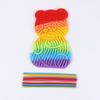 Cartoon Bear Sensory Activity Board Stress Relief Double Sided Sensory Board with Silicone Strings Boys Girls Silent Fidget Toy Travel Essentials