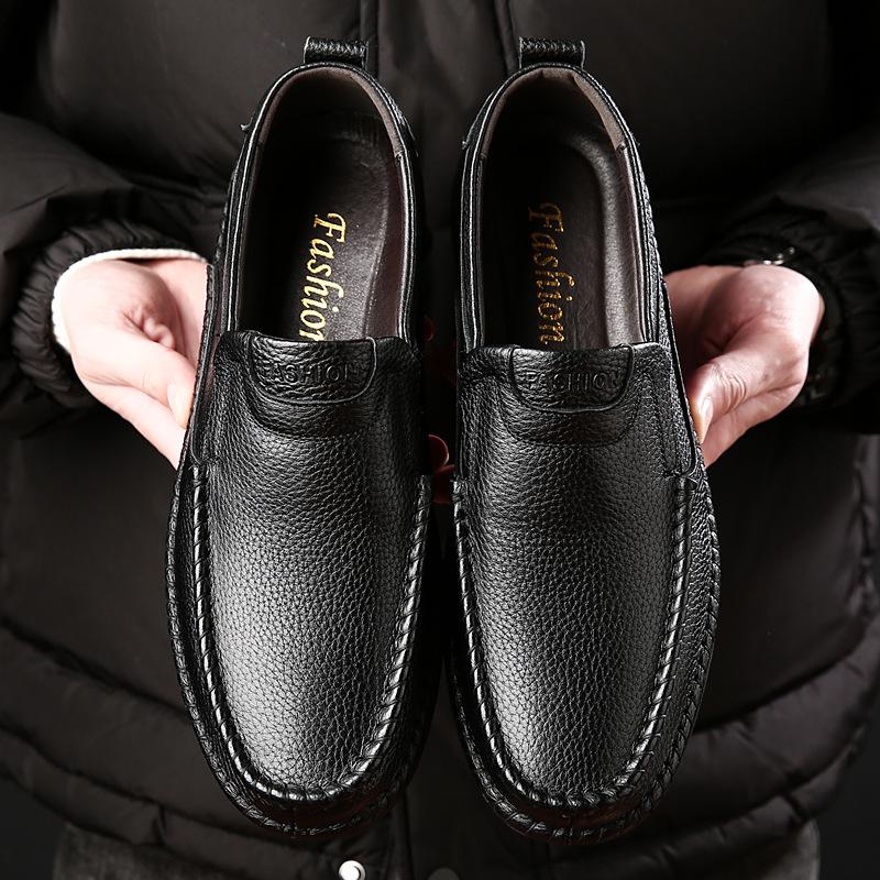 Fashion Men Casual Leather Shoes High Quality Cowhide Business Shoe Summer Hollow Out Breathable Driving Shoes for Men Loafers Moccasins