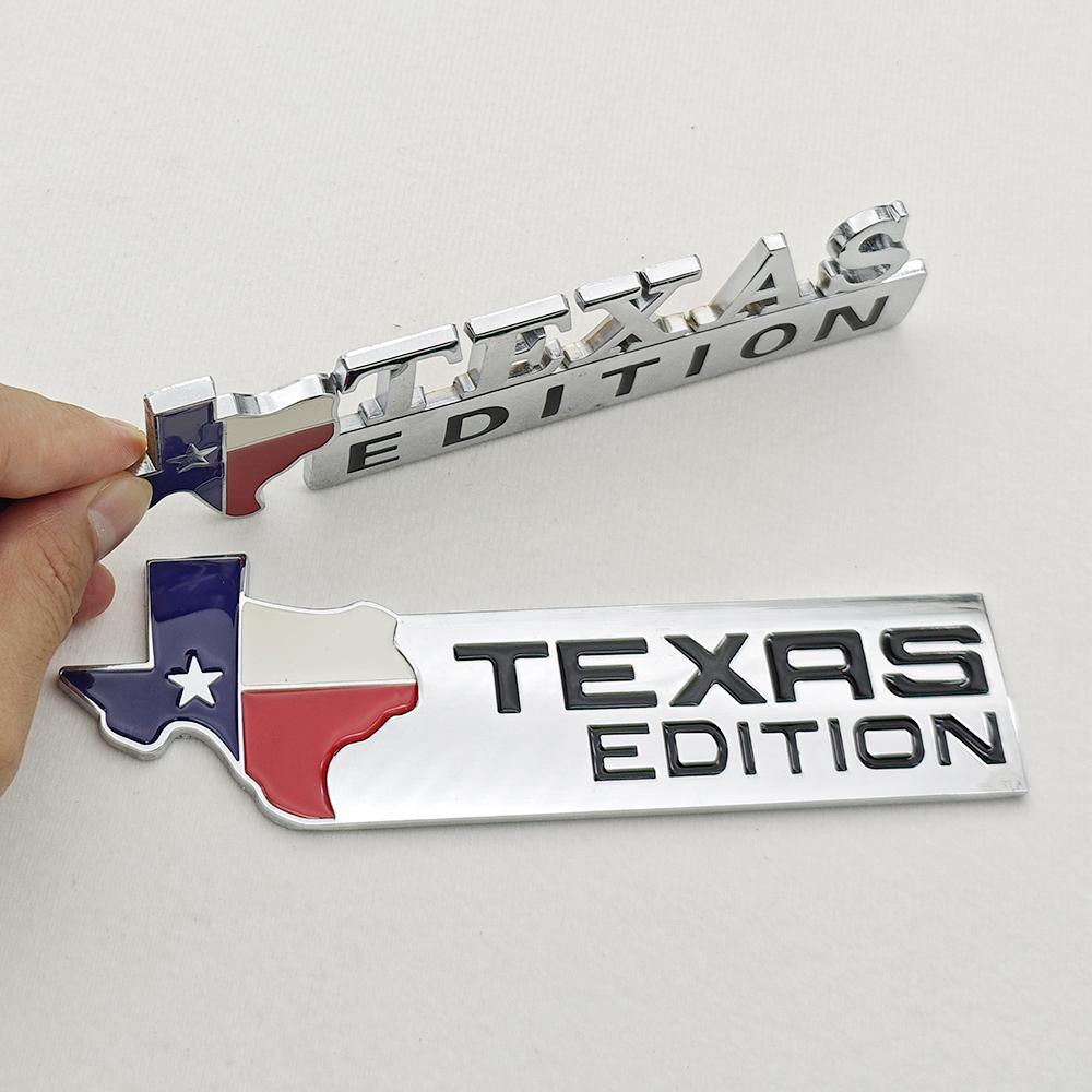 Universal 3D Metal Car Badge TEXAS EDITION Logo Emblem Flag Sticker For Ford Jeep Chevrolet Ram GMC Dodge Motorcycle Accessories