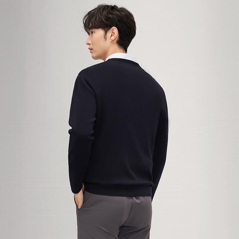 

Мужской жаккардовый свитер Qipai с круглым вырезом из смесовой шерсти 3XL