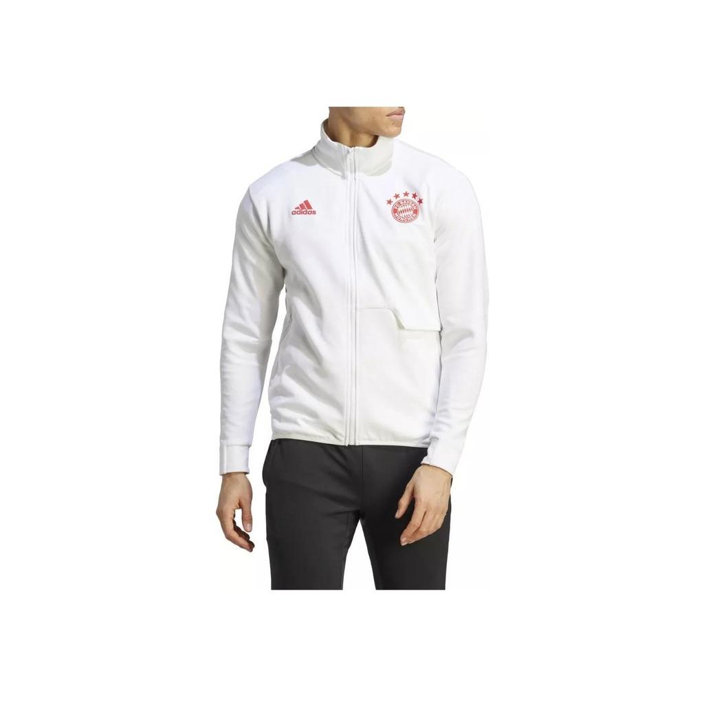 adidas Jaqueta Manga Comprida Cor Sólida Logo Jaquetas Masculinas Branco HY3276