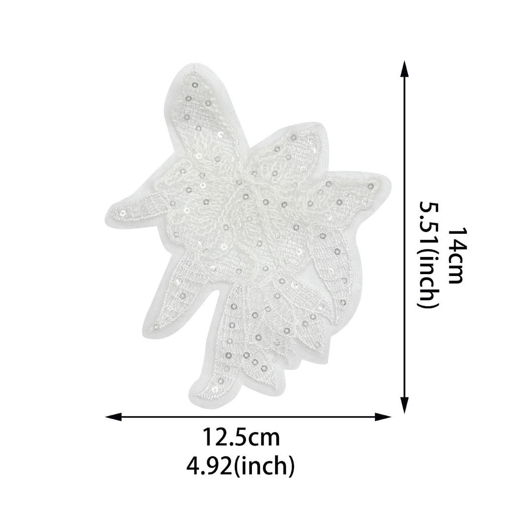 Computer Embroidery Mesh Sequin Lace Diy Accessories Dress Dance Suit Cloth Patch