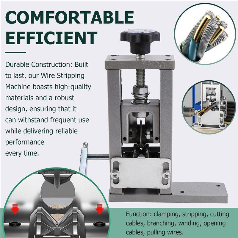 A84E-Manual Wire Stripping Machine Wire 1-21Mm Cable Electric Peeling Machine For Scrap Copper Wire Cable Recycling
