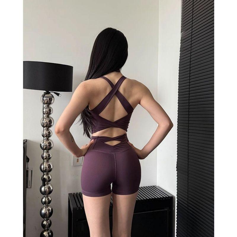 Guangzhou Painted Clothing Co., Ltd. Beauty Back Yoga Clothes Suit Medium Tenacity Sports Intimates Cross Bra