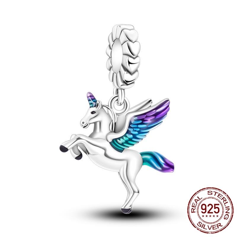 Mula Koppar Blå Resa Flygplan Berlocker Hänge Pärlor Passar Originalpan Armband Smycken För Kvinnor Diy Gåva