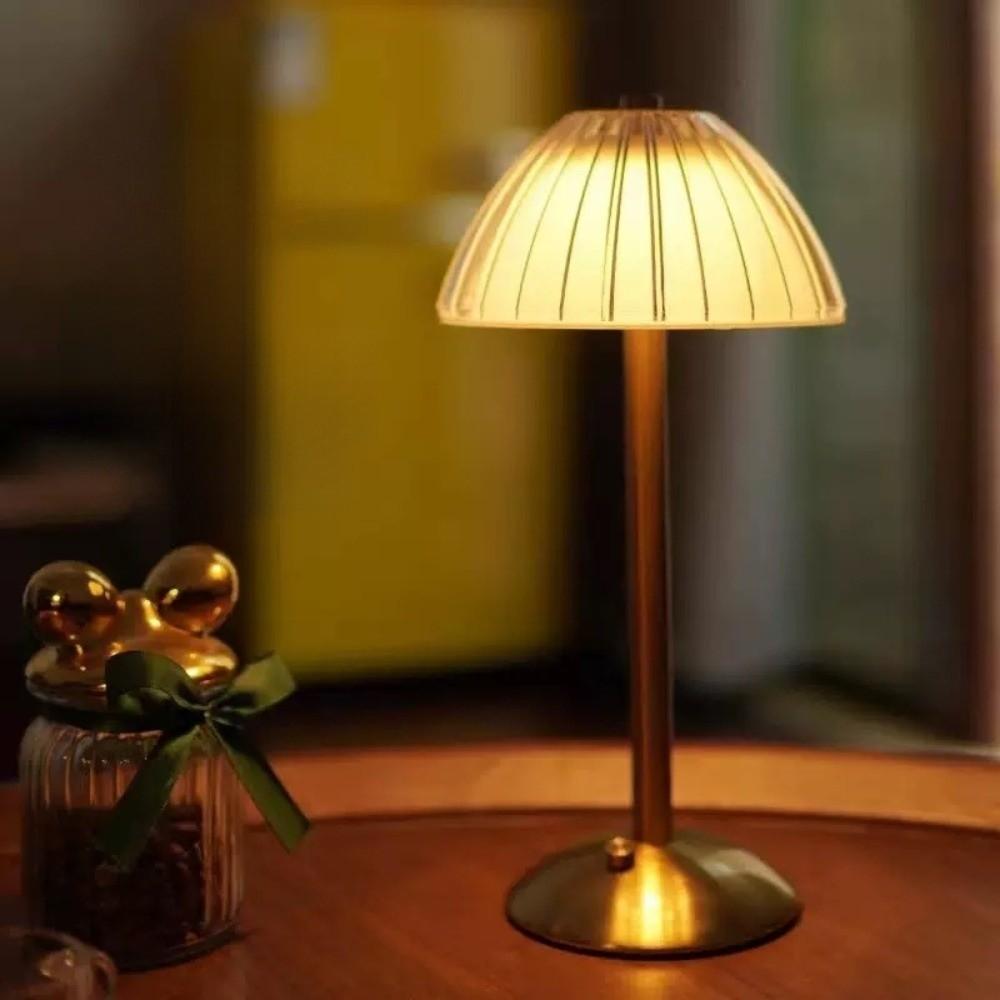 Vintage Nordic Style Table Lamp 3 Colors Dimmable Touch Control Lamp Cordless Small Gold Bedside Lamp Living Room